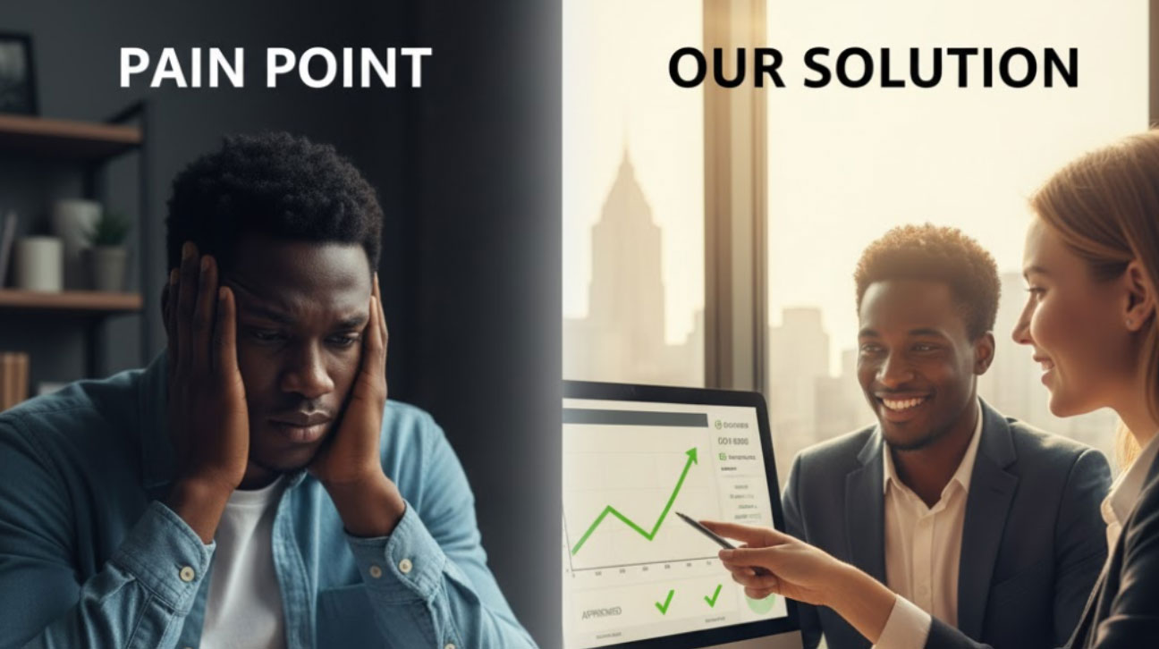 Pain Points and Solutions Illustration