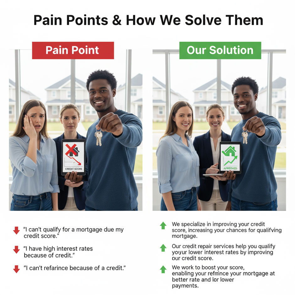 Pain Points and Solutions Illustration